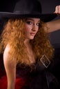 Portrait of a beautiful girl in hat Royalty Free Stock Photo