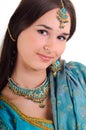 Portrait of beautiful girl in indian clothes Royalty Free Stock Photo