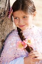 Portrait of beautiful girl with long braid Royalty Free Stock Photo