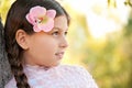 Portrait of beautiful girl with long braid Royalty Free Stock Photo