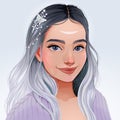 Portrait of a beautiful girl with tiara on her head Royalty Free Stock Photo