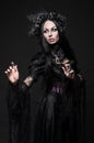 Portrait of beautiful Gothic woman in dark dress Royalty Free Stock Photo