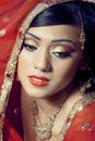 Portrait of beautiful happy indian bride Royalty Free Stock Photo