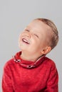 Portrait of a beautiful happy liitle boy close-up.