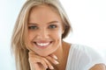 Portrait Beautiful Happy Woman With White Teeth Smiling. Beauty Royalty Free Stock Photo