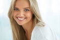 Portrait Beautiful Happy Woman With White Teeth Smiling. Beauty Royalty Free Stock Photo