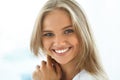 Portrait Beautiful Happy Woman With White Teeth Smiling. Beauty Royalty Free Stock Photo