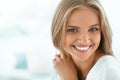 Portrait Beautiful Happy Woman With White Teeth Smiling. Beauty Royalty Free Stock Photo