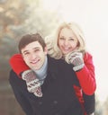 Portrait of a beautiful happy young couple in love Royalty Free Stock Photo