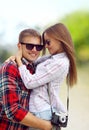 Portrait of beautiful happy young couple in love Royalty Free Stock Photo