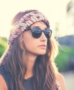 Portrait of beautiful hipster girl