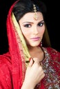 Portrait of a beautiful indian bride