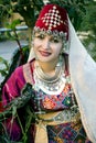 Portrait beautiful lady in the Armenian folk clothing Royalty Free Stock Photo