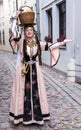 Portrait beautiful lady in the Armenian folk clothing Royalty Free Stock Photo