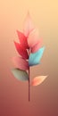 portrait of a beautiful leaves style pale gradient background