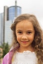 Portrait of a beautiful little girl close-up Royalty Free Stock Photo