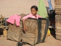 Portrait of a beautiful little girl form Katmandu