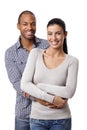 Portrait of beautiful mixed race couple smiling