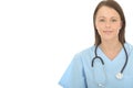 Portrait Of A Beautiful Natural Young Female Doctor with Stethoscope Around Neck Royalty Free Stock Photo