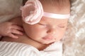 Portrait of a Beautiful Newborn Baby Girl Royalty Free Stock Photo