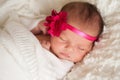 Portrait of a Beautiful Newborn Baby Girl Royalty Free Stock Photo