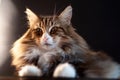 Portrait of a beautiful Norwegian forest cat Royalty Free Stock Photo