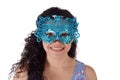 Beautiful woman with carnival mask Royalty Free Stock Photo