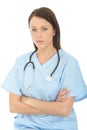 Portrait Of A Beautiful Professional Serious Concerned Young Female Doctor Royalty Free Stock Photo