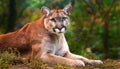 Portrait of Beautiful Puma. Cougar