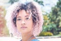 Portrait of a beautiful punk girl with pink hair Royalty Free Stock Photo