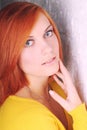 Portrait of a beautiful red-haired girl