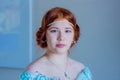 Portrait of a beautiful red-haired girl Royalty Free Stock Photo