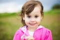 Portrait of beautiful smiling carefree girl