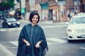 Portrait of beautiful smiling young hipster latin hispanic girl woman with short hair bob Royalty Free Stock Photo