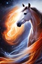 Portrait of a beautiful, strong horse. Generative AI