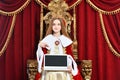 Portrait of beautiful teen girl holding laptop Royalty Free Stock Photo