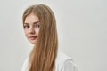 Portrait of beautiful teenage girl child with long hair Royalty Free Stock Photo