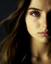 Portrait of beautiful vampire young woman Royalty Free Stock Photo