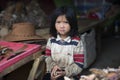 Portrait of a beautiful vietnamese girl from a little rural village in Sapa with sad and unhappy expression. Lao Cai, Vietnam