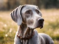 Portrait of a beautiful Weimaraner dog