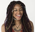 Portrait of a beautiful woman with braids Royalty Free Stock Photo