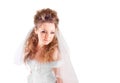 Portrait of a beautiful woman dressed as a bride Royalty Free Stock Photo