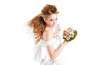 Portrait of a beautiful woman dressed as a bride Royalty Free Stock Photo