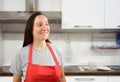 Female cook looking askance Royalty Free Stock Photo