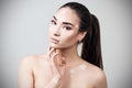 Portrait of beautiful woman with vitiligo. Royalty Free Stock Photo