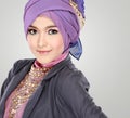 Portrait of beautiful woman wearing hijab