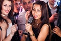 Friends Singing Into Microphones At Karaoke Party Royalty Free Stock Photo