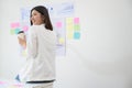 Portrait of beautiful young asian business woman working in office room Royalty Free Stock Photo