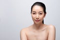 Portrait of beautiful young asian woman clean fresh bare skin concept. Asian girl beauty face skincare and health wellness, Royalty Free Stock Photo