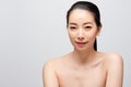 Portrait of beautiful young asian woman clean fresh bare skin concept. Asian girl beauty face skincare and health wellness, Royalty Free Stock Photo